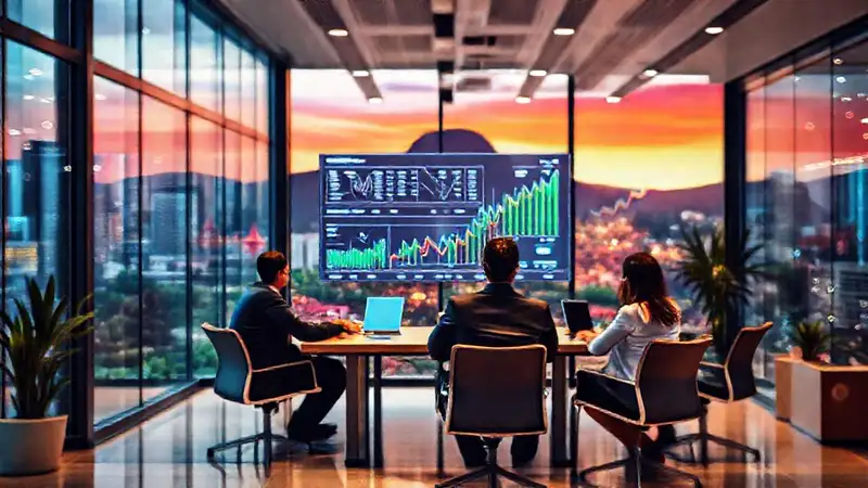 Negocios modernos con tendencias ascendentes